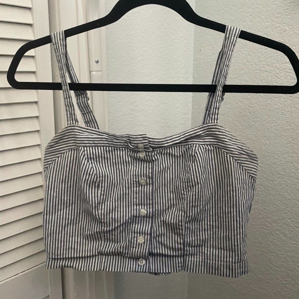Brandy Melville blue&white top